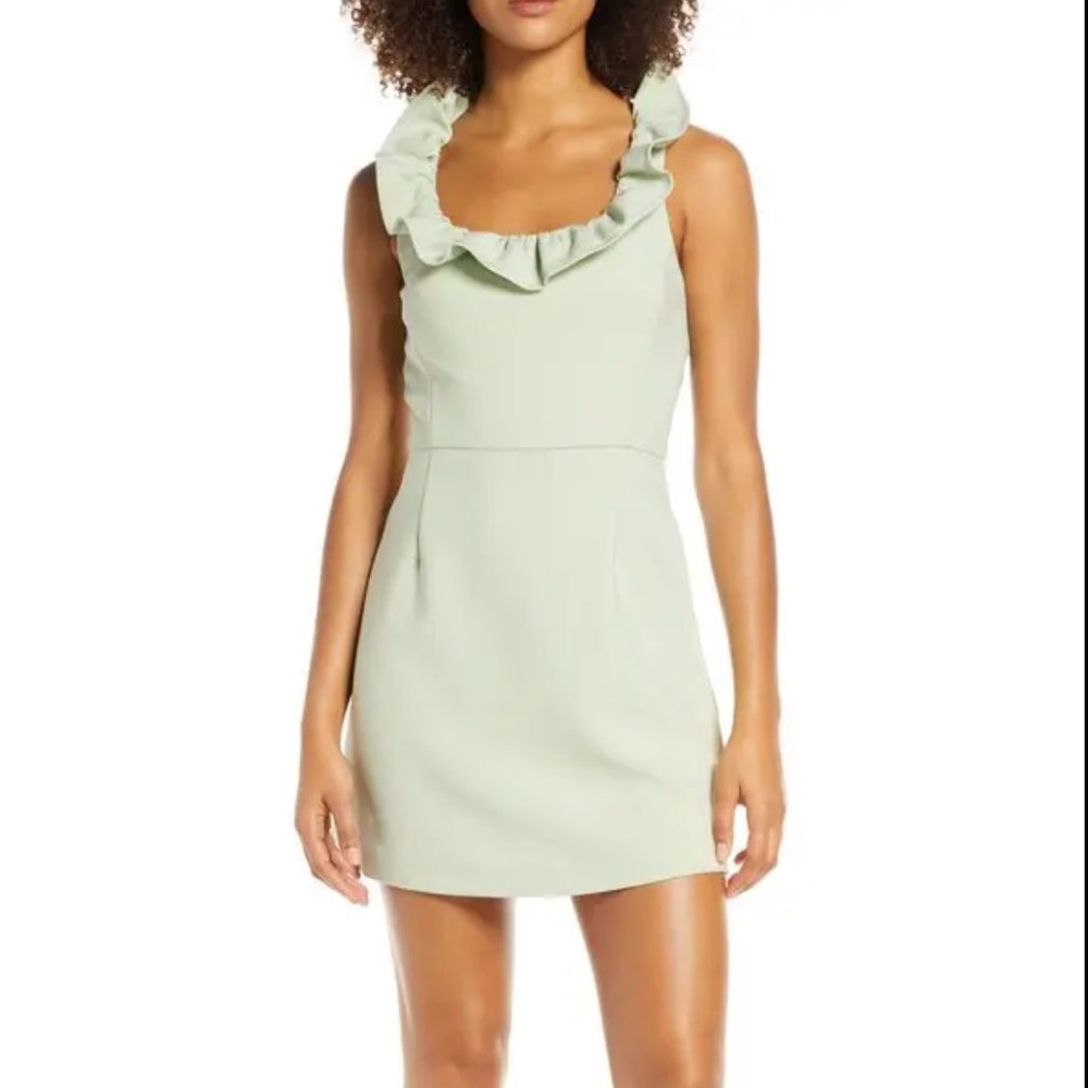 French Connection Light Green Mini Skirt